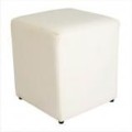 puff quadrado branco